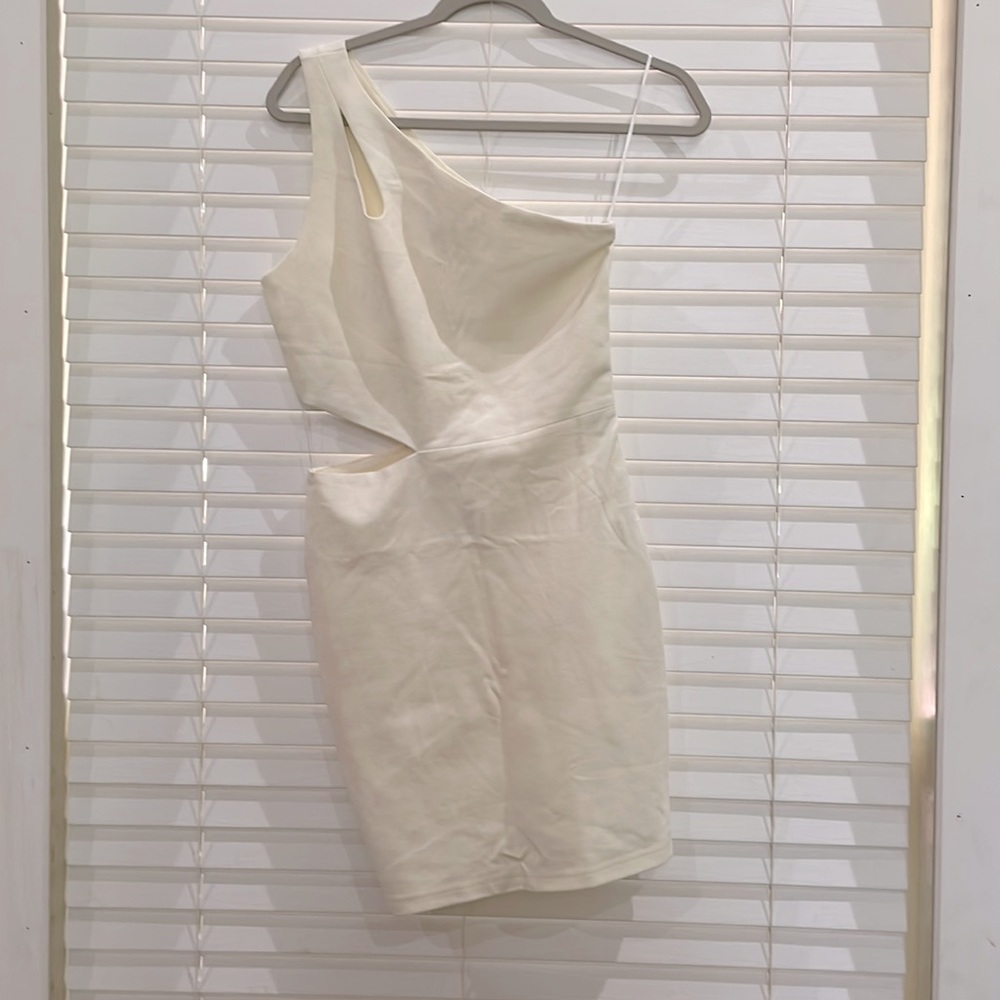 H&M Womens cream cutout mini dress size 6